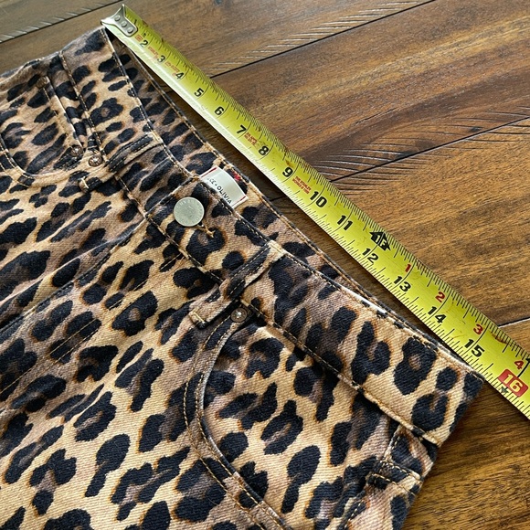 Alice + Olivia Leopard animal print high rise wide leg full length Jean size 30 - Picture 14 of 16